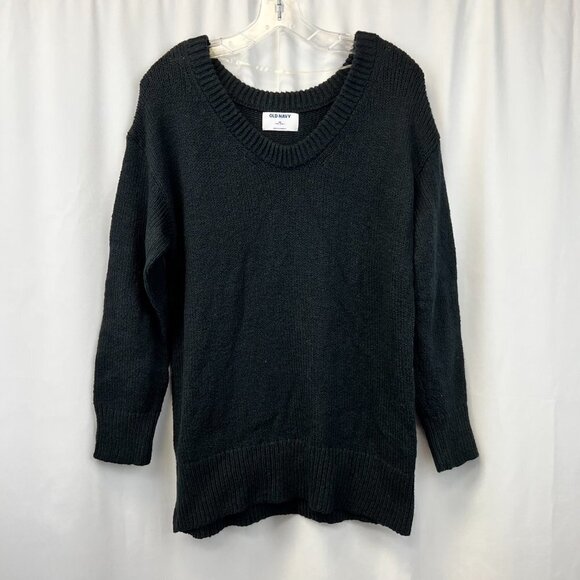 Old Navy Womens Black Long Sleeve Pullover Tunic Sweater Size Small - Picture 1 of 10